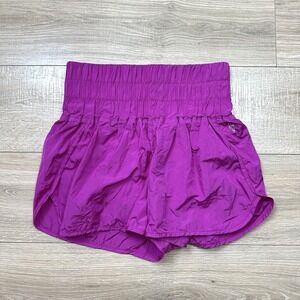 Free People Movement‎ The Way Home Shorts Relaxed Fit Purple Size Large Women